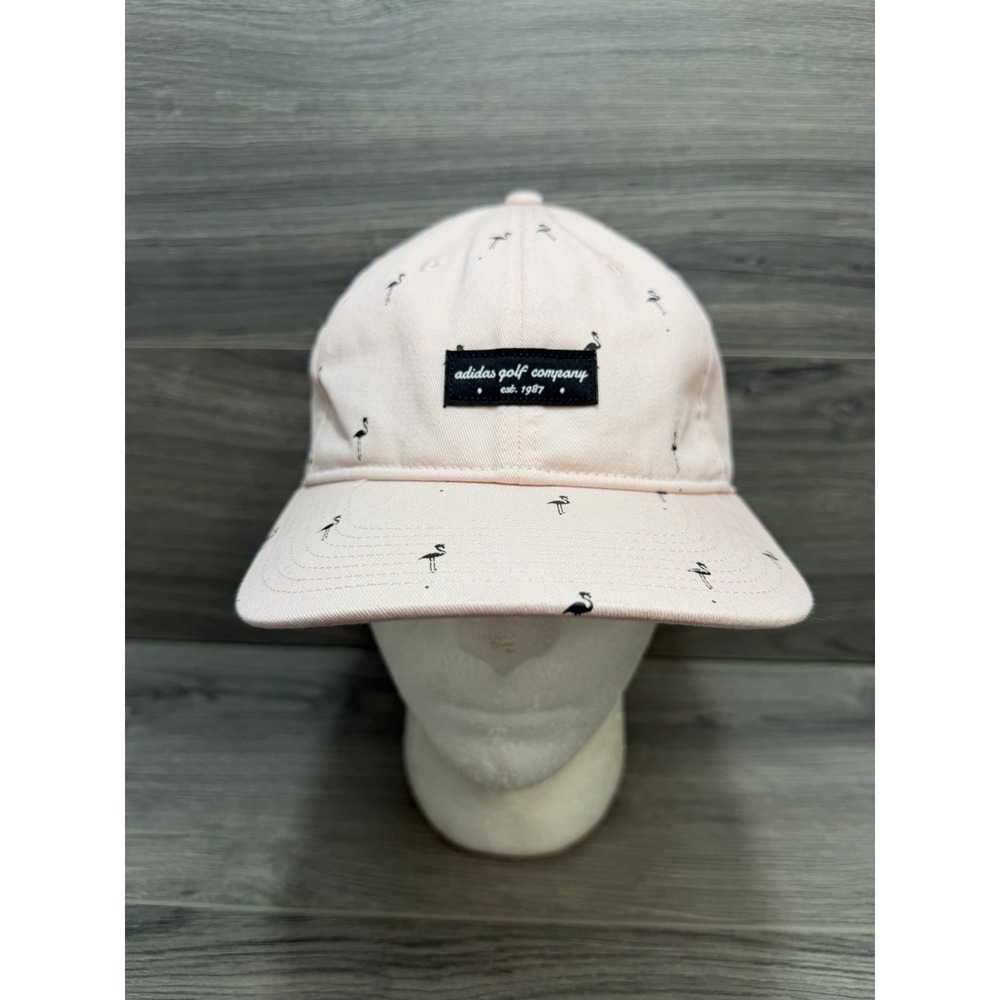 Adidas Golf Company Adult Pink & Black Flamingoes Snapback Hat Cap Adjustable